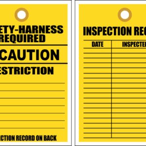 STC1 - Safety Harness Required Tag