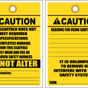 STC10 - Caution Do Not Alter Tag