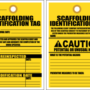 STC11 - Scaffolding Identification Tag