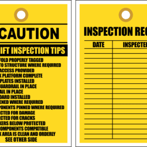 STC15 - Pre Shift Inspection Tips Tag