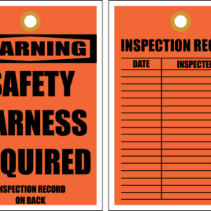 STC6 - Warning Safety Harness Tag