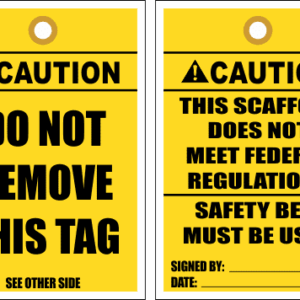 STC9 - Caution Do Not Remove Tag