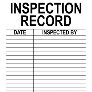 STI1 - Inspection Record Tag