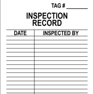 STI2 - Inspection Record Number Tag