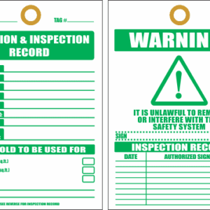 STI4 - Erection And Inspection Record Tag