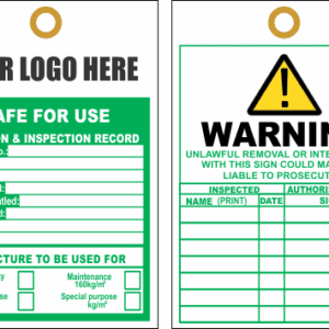 STS10 - Scaffold Safe For Use Tag