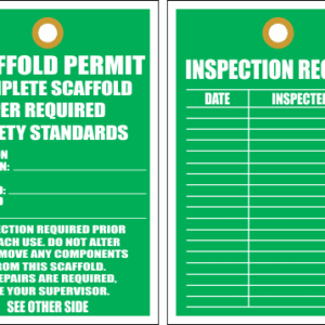 STS11 - Scaffold Permit Tag