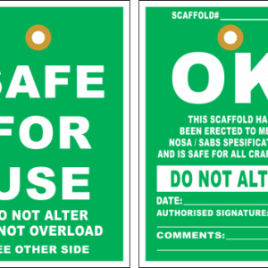 STS13 - Scaffold Safe For Use Tag