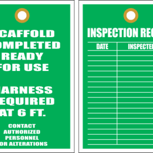 STS4 - Scaffold Completed Harness Required Tag