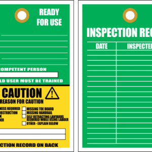 STS9 - Scaffold Ready Caution Tag