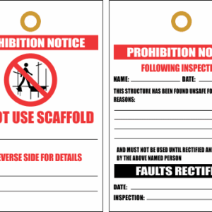 STU12 - Scaffold Not To Be Used Tag