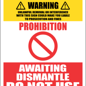 STU17 - Warning Prohibition Tag