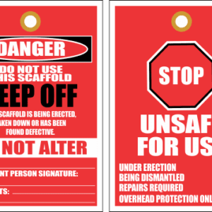STU5 - Danger Keep Off Scaffold Tag