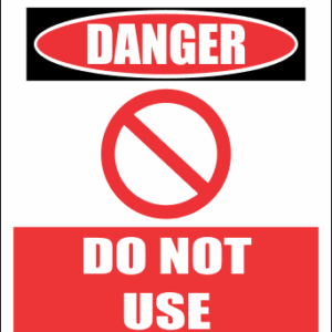 STU6 - Danger Do Not Use Scaffold Tag