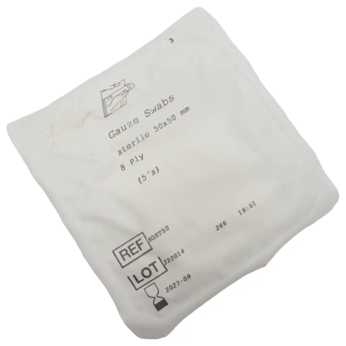 Sterile Cotton Gauze Swabs 50x50mm (8-Ply) ? Pack of 5 | First Aid Wound Care Dressing