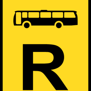 TR301 - Temporary Bus Reservation Road Sign