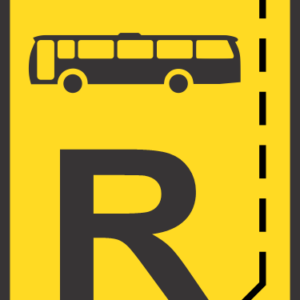 TR303 - Temporary Start Of Bus Lane Reservation Road Sign