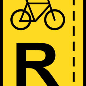 TR304 - Temporary Bicycle Lane Reservation Road Sign