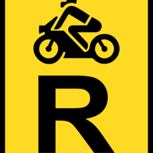 TR307 - Temporary Motor Cycle Reservation Road Sign