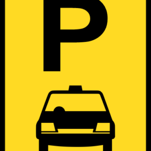 TR309-P - Temporary Taxi Parking Reservation Road Sign