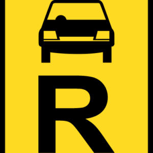 TR309 - Temporary Taxi Reservation Road Sign