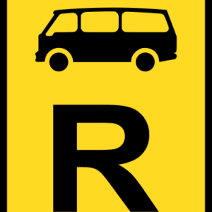 TR310 - Temporary Mini-Bus Reservation Road Sign