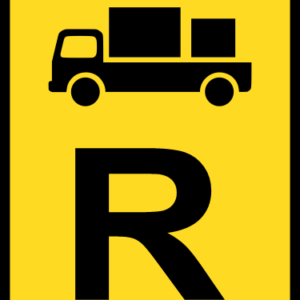 TR312 - Temporary Delivery Vehicle Reservation Road Sign