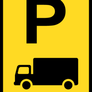 TR313-P - Temporary Goods Vehicle Parking Reservation Road Sign