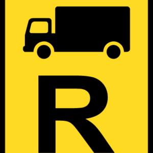 TR313 - Temporary Goods Vehicle Reservation Road Sign
