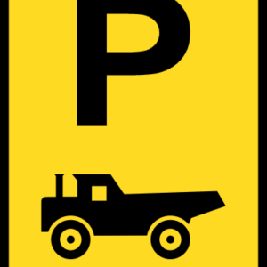 TR315-P - Temporary Construction Vehicle Parking Reservation Road Sign