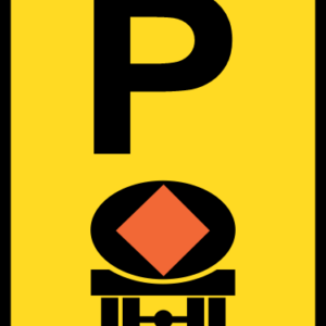 TR316-P - Temporary Vehicle Conveying Dangerous Goods Parking Reservation Road Sign