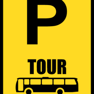 TR319-P - Temporary Tour Bus Parking Reservation Road Sign