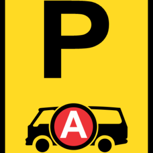 TR321-P - Temporary Emergency Vehicle Parking Reservation Road Sign