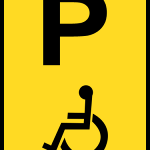 TR323-P - Temporary Disabled Person Vehicle Parking Reservation Road Sign