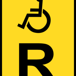 TR323 - Temporary Disabled Person Vehicle Reservation Road Sign