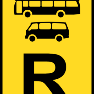 TR327 - Temporary Bus & Mini-Bus Reservation Road Sign