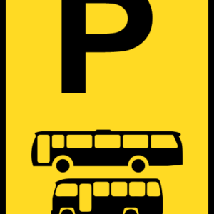 TR330-P - Temporary Bus & Midi-Bus Parking Reservation Road Sign