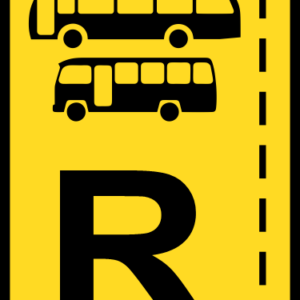TR331 - Temporary Bus & Midi-Bus Lane Reservation Road Sign