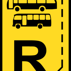 TR332 - Temporary Start Of Bus & Midi-Bus Lane Reservation Road Sign