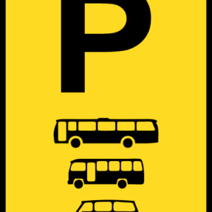 TR333-P - Temporary Bus, Midi-Bus and Mini-Bus Parking Reservation Road Sign