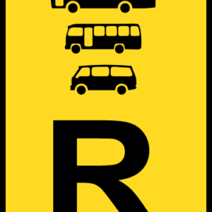 TR333 - Temporary Bus, Midi-Bus and Mini-Bus Reservation Road Sign