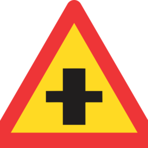 TW102 - Temporary Crossroad On Priority Road Road Sign