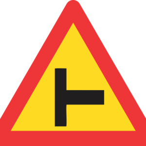 TW108 - Temporary Side-Road Junction (Right) Road Sign