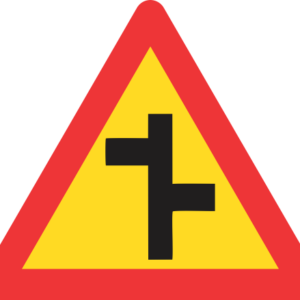 TW109 - Temporary Staggered Junctions (R-L) Road Sign