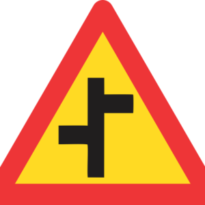 TW110 - Temporary Staggered Junctions (L-R) Road Sign