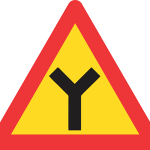 TW115 - Temporary Y-Junction Road Sign