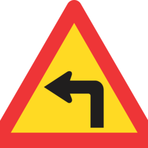 TW205 - Temporary Sharp Curve (Left) Road Sign
