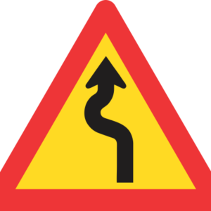 TW209 - Temporary Winding Road (Left-Right) Road Sign
