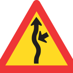 TW216 - Temporary Concealed Driveway (From Right) Road Sign