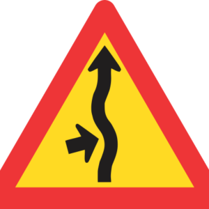 TW217 - Temporary Concealed Driveway (From Left) Road Sign